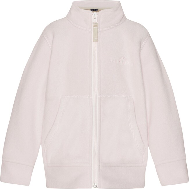 Doubleface Contrast Colour Fleece Zipper Jacket, Rose Powder