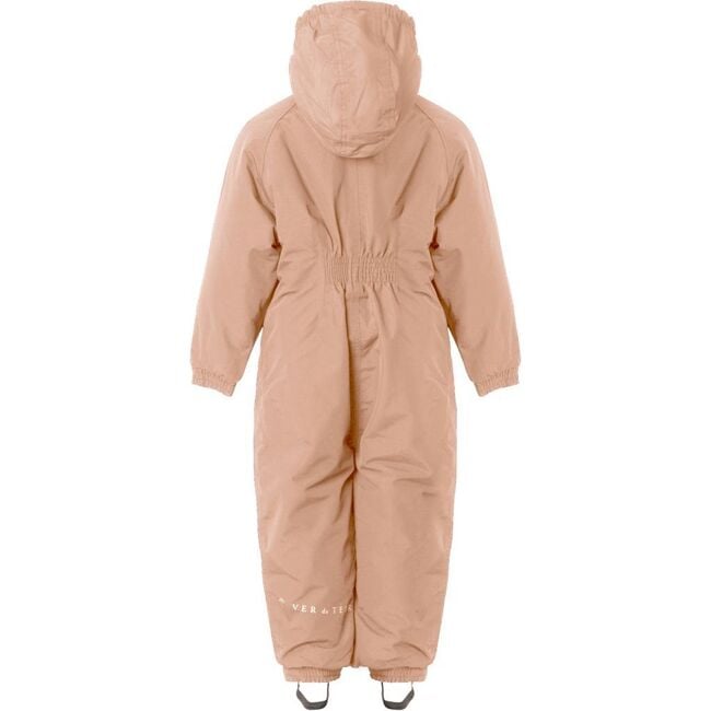 Detachable Hood Elastic Back & Cuff Zipper Wintersuit, Mahogany Rose - Snowsuits - 2