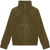 Doubleface Contrast Colour Fleece Zipper Jacket, Dark Olive - Fleece & Sherpa Jackets - 1 - thumbnail