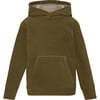 Doubleface Contrast Color Fleece Pocket Hoodie, Dark Olive & Mocca - Fleece & Sherpa Jackets - 1 - thumbnail