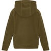 Doubleface Contrast Color Fleece Pocket Hoodie, Dark Olive & Mocca - Fleece & Sherpa Jackets - 2