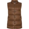 Featherlight Sleeveless Button Down Vest, Brownie - Vests - 1 - thumbnail