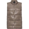 Featherlight Sleeveless Button Down Vest, Caramel - Vests - 1 - thumbnail