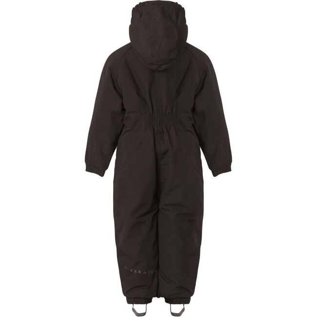 Detachable Hood Elastic Back & Cuff Zipper Wintersuit, Coffee - Snowsuits - 2