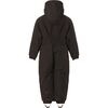 Detachable Hood Elastic Back & Cuff Zipper Wintersuit, Coffee - Snowsuits - 2