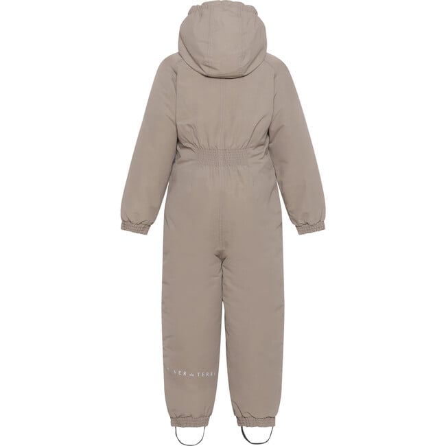 Detachable Hood Elastic Back & Cuff Zipper Wintersuit, Caramel - Snowsuits - 2