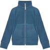 Doubleface Contrast Colour Fleece Zipper Jacket, Polar Blue - Fleece & Sherpa Jackets - 1 - thumbnail