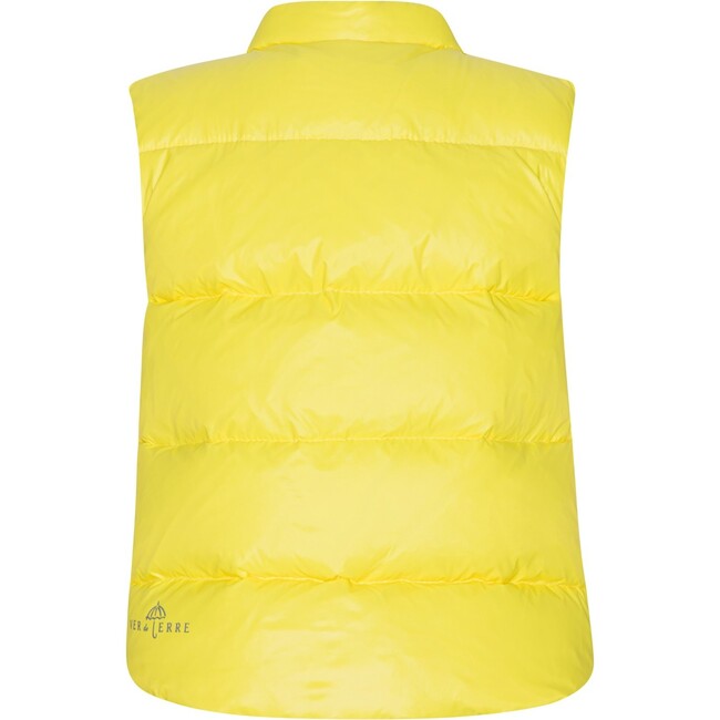 Baby Featherlight Sleeveless Button Down Vest, Yellow - Vests - 2