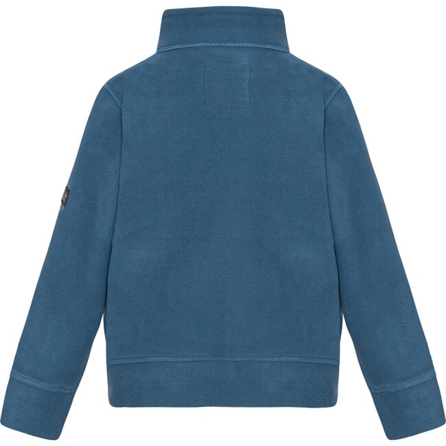 Doubleface Contrast Colour Fleece Zipper Jacket, Polar Blue - Fleece & Sherpa Jackets - 2