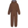 Detachable Hood Elastic Back & Cuff Zipper Wintersuit, Brownie - Snowsuits - 1 - thumbnail