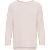 Children Cashmere Long Sleeve Knit Sweater, Rose Powder - Sweaters - 1 - thumbnail