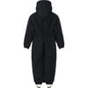 Detachable Hood Elastic Back & Cuff Zipper Wintersuit, Black - Snowsuits - 2