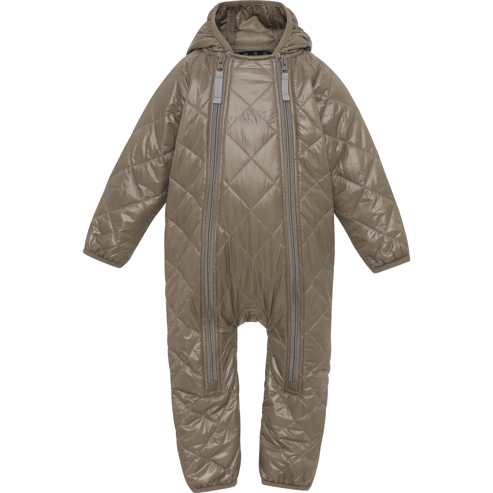 Baby Thermolite Hood 2-Zipper Overall, Caramel - Overalls - 1
