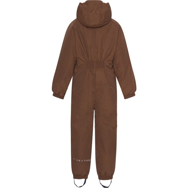 Detachable Hood Elastic Back & Cuff Zipper Wintersuit, Brownie - Snowsuits - 2