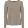 Children Cashmere Long Sleeve Knit Sweater, Bear Melange - Sweaters - 1 - thumbnail