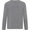 Children Cashmere Long Sleeve Button Down Knit Cardigan, Grey Melange - Cardigans - 2