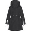 Girls Arctic Detachable Hood Adjustable Waist Winter Coat, Black - Parkas - 2