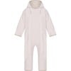 Baby Doubleface Contrast Color 2-Zipper Fleece Babysuit, Rose Powder & Kit - Overalls - 1 - thumbnail