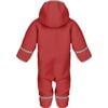 Baby Doubleface Contrast Color 2-Zipper Fleece Babysuit, Strawberry Sorbet & Mocca - Overalls - 2