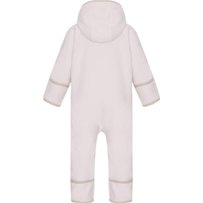 Baby Doubleface Contrast Color 2-Zipper Fleece Babysuit, Rose Powder & Kit - Overalls - 2