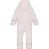 Baby Doubleface Contrast Color 2-Zipper Fleece Babysuit, Rose Powder & Kit - Overalls - 2