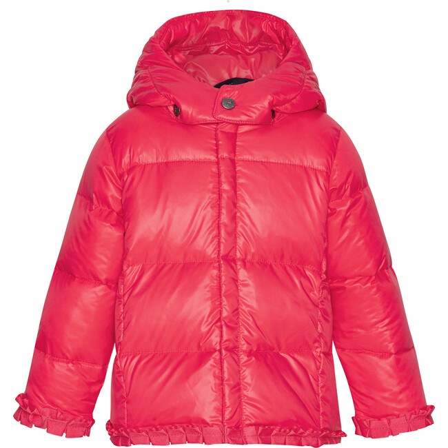 Baby Featherlight Detachable Hood Winter Jacket, Flamingo