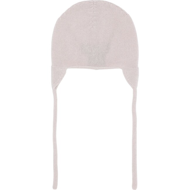 Baby Girls Cashmere Ear Warmer Knit Hat, Rose Powder