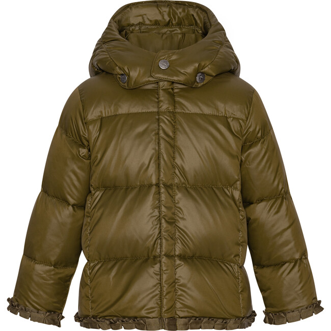 Baby Featherlight Detachable Hood Winter Jacket, Dark Olive