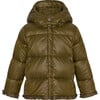 Baby Featherlight Detachable Hood Winter Jacket, Dark Olive - Jackets - 1 - thumbnail