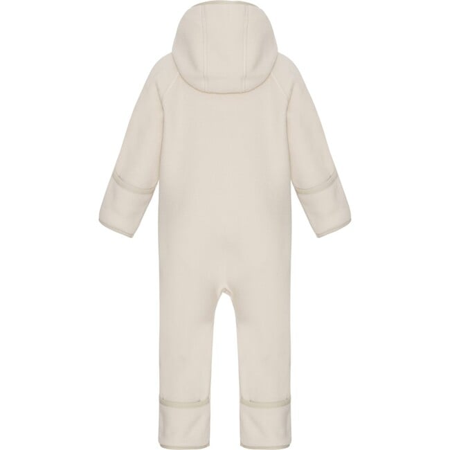 Baby Doubleface Contrast Color 2-Zipper Fleece Babysuit, Kit & Vanilla - Overalls - 2