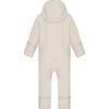 Baby Doubleface Contrast Color 2-Zipper Fleece Babysuit, Kit & Vanilla - Overalls - 2