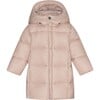 Baby Girls Featherlight Detachable Hood Zipper Long Winter Down Coat, Mahogany Rose - Parkas - 1 - thumbnail