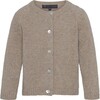 Baby Cashmere Raglan Sleeve Knit Cardigan, Bear Melange - Cardigans - 1 - thumbnail