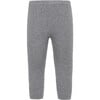 Baby Cashmere Elastic Waist Knit Leggings, Grey Melange - Leggings - 2