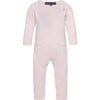 Baby Cashmere Long Sleeve Leg Snaps Knit Babysuit, Rose Powder - Overalls - 1 - thumbnail