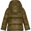 Baby Featherlight Detachable Hood Winter Jacket, Dark Olive - Jackets - 2