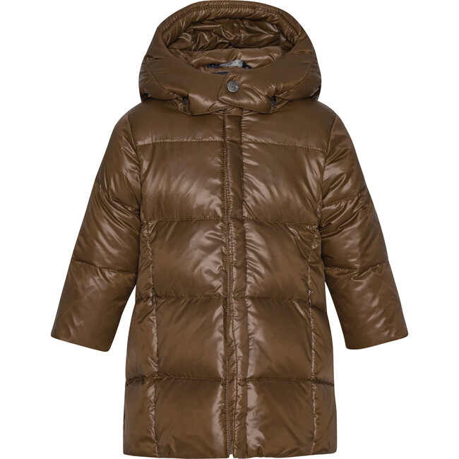 Baby Girls Featherlight Detachable Hood Zipper Long Winter Down Coat, Kangaroo