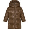 Baby Girls Featherlight Detachable Hood Zipper Long Winter Down Coat, Kangaroo - Parkas - 1 - thumbnail