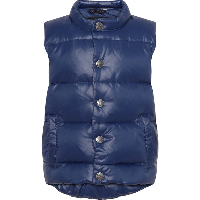 Baby Boys Featherlight Sleeveless Button Down Vest, Midnight