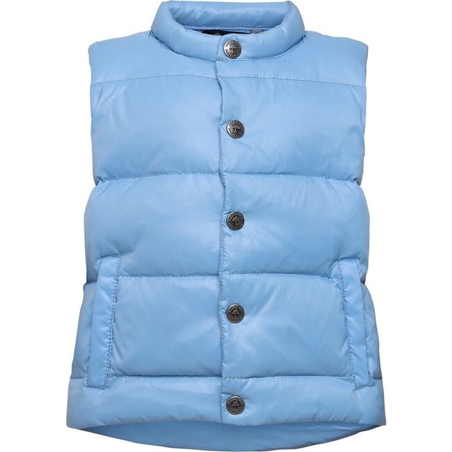 Baby Boys Featherlight Sleeveless Button Down Vest, Azure