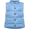 Baby Featherlight Sleeveless Button Down Vest, Azure - Vests - 1 - thumbnail