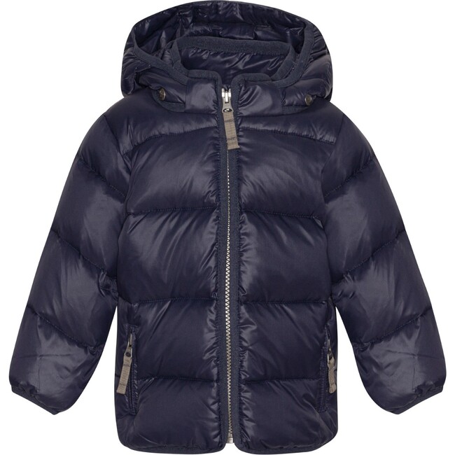 Baby Boys Featherlight Detachable Hood Pocket Winter Jacket, Navy