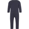 Baby Cashmere Long Sleeve Leg Snaps Knit Babysuit, Navy - Overalls - 2