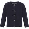 Baby Cashmere Raglan Sleeve Knit Cardigan, Navy - Cardigans - 1 - thumbnail