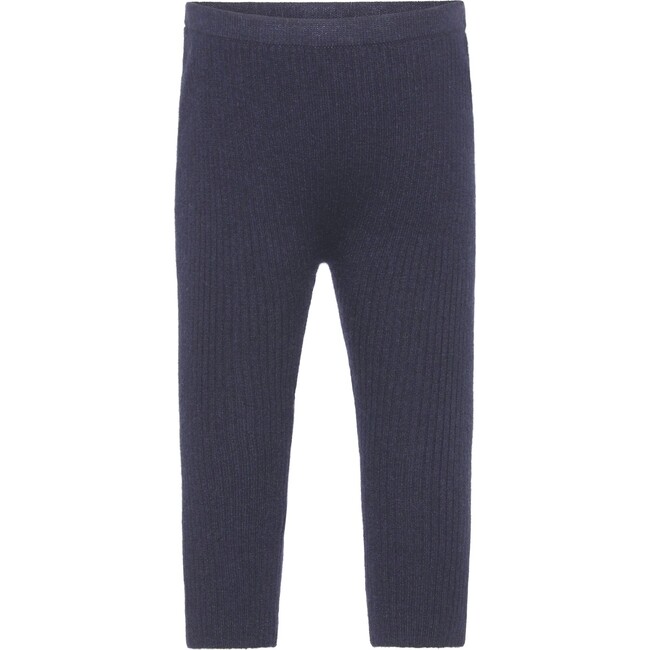 Baby Cashmere Elastic Waist Knit Leggings, Navy