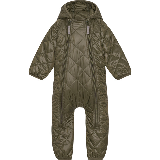 Baby Boys Thermolite Hood 2-Zipper Overall, Dark Olive