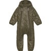 Baby Thermolite Hood 2-Zipper Overall, Dark Olive - Overalls - 1 - thumbnail