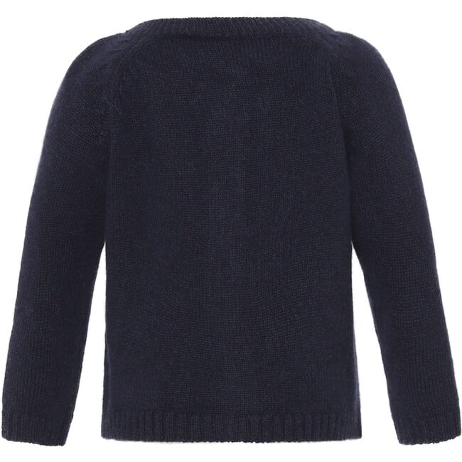 Baby Cashmere Raglan Sleeve Knit Cardigan, Navy - Cardigans - 2