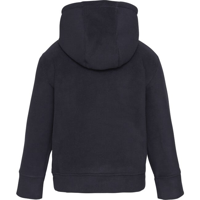 Doubleface Contrast Color Fleece Pocket Hoodie, Navy & Mocca - Fleece & Sherpa Jackets - 2