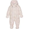 Baby Featherlight Detachable Hood 2-Zipper Wintersuit, Rose Powder - Snowsuits - 1 - thumbnail